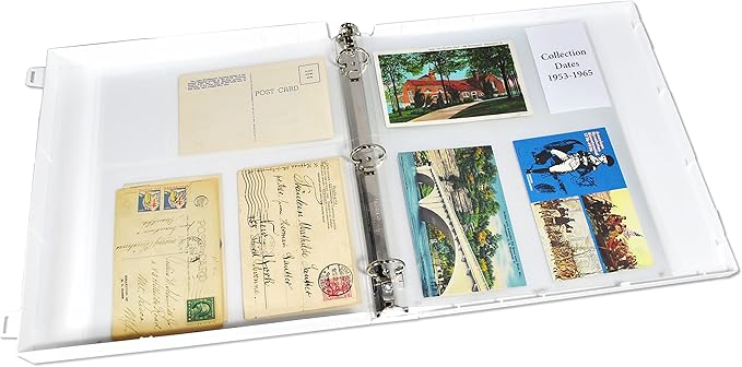 UniKeep Postcard Collector Storage Case with 20 Pages Suitable For Archival Storage - Holds up to 120 Postcards - Maximum Postcard Size of 4" x 6"