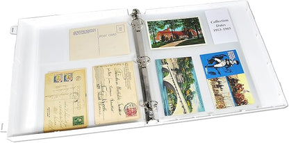 UniKeep Postcard Collector Storage Case with 20 Pages Suitable For Archival Storage - Holds up to 120 Postcards - Maximum Postcard Size of 4" x 6"
