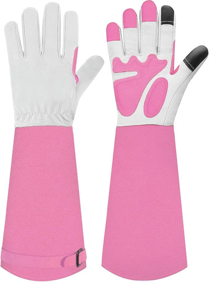 Long-Gardening-Gloves for Women/Men - Thorn Proof Rose Pruning Gloves Heavy Duty Gauntlet, Best Garden Gifts for Gardener-L