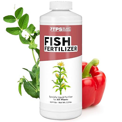 Fish Fertilizer, Complete Liquid Fish Plant Food, 32 oz (1 Quart)