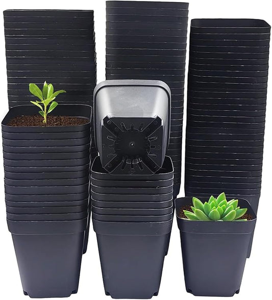 1200Pcs Square Nursery Pots 2.75 Inch, Deep Seed Starting Pot Small Plastic Plant Pots Flower Planter, Sturdy Seedling pots with Drainage Transplanting Planter Container