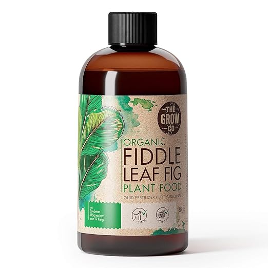 Organic Fiddle Leaf Fig Tree Plant Food - Liquid Fertilizer for Potted Figs - Nutrient Rich Formula to Grow Healthy Indoor and Outdoor Ficus Plants (8 oz)