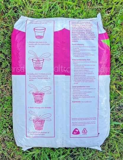 Orchiata Orchid Bark | Orchid Bark for Plants 100% Pure New Zealand Pinus Radiata | Organic Potting Orchid Bark for Aeration and Longevity, 35L Bag (Power 3/8” to 1/2")