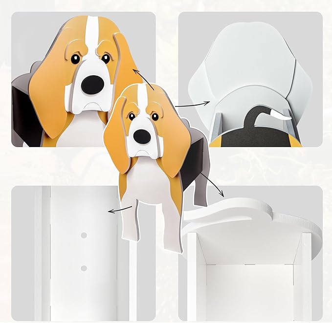 Beagle Dog Planter, Cute Animal Shape Flower Planters, Plant Pots for Indoor/Outdoor Garden Decor, Unique Gifts/Souvenirs for Pet Lovers