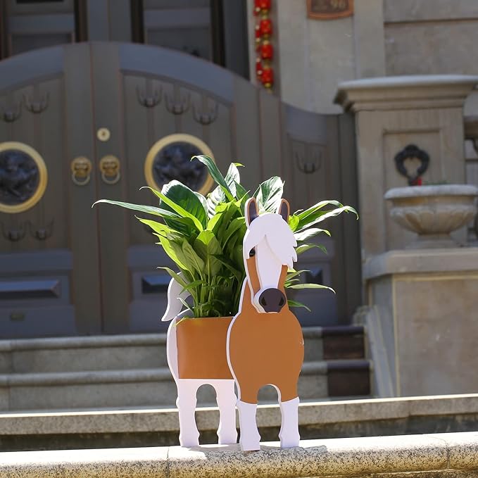 Horse Gifts for Women,Horse Planter Plant Pot,Cute Horse Flower Pots for Outdoor Garden Decoration,Christmas or Birthday Gifts for Women,Office Home Decor Small Horse