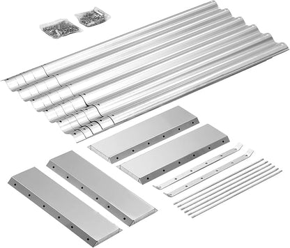 Land Guard Metal Raised Garden Bed for Gardening, 6x3x1.5ft Galvanized Raised Garden Bed, Planter Boxes Outdoor for Vegetables, Fruits and Flowers (Silver)