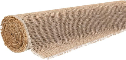 Burlap Fabric Roll, 62 Inch (W) X 16 Ft (L), Jute Outdoor Fabric by The Yard for Rose Bush Covers, Plant Garden Burlap Tree Trunk Wraps to Protect bark, Farmhouse Tree Decor for Crafts Gardening