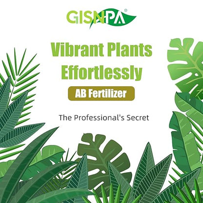 A&B Plant Fertilizer, 250ML Hydroponics Nutrients & Potting Soil Food - Easy-Mix Liquid Plant Food for Healthier, Lush Potted Houseplants, Herbs, and Hydroponics Growing System