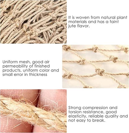 Garden Plant Climbing Net, Jute Plant Support Netting Jute Garden Netting for Plants Natural Garden Trellis Twine Net for Pea Bean Climbing Vegetable 39x197 Inch.