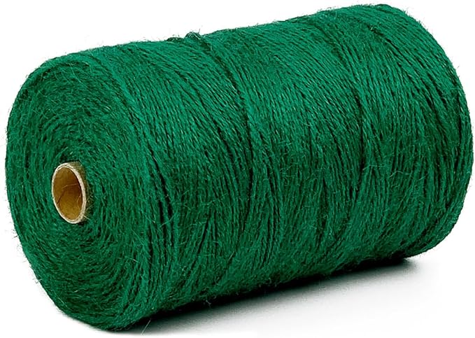 PerkHomy Garden Twine Strong Natural Jute 1,800 Feet Long Green Twine for Gardening Tomato Climbing Plant Tie Floristry Crafts Gift Wrapping Packing Decor (Green 2mm * 1800feet)