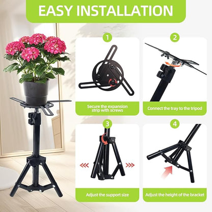 2PCS Adjustable Planter Inserts Plant risers,Tall Tapered Plant Riser Fill Bottom，Planter Fillers for Large Pots，Indoor and Outdoor （12-21" Rise，4-12" Top）