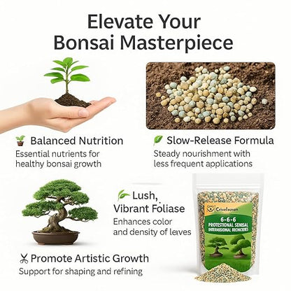 𝐁𝐄𝐒𝐓𝐒𝐄𝐋𝐋𝐄𝐑 Bonsai Fertilizer Pellets – Slow-Release Bonsai Tree Fertilizer & Food for Compact Growth, Dense Branching & Healthy Roots | Ideal for All Bonsai & Money Trees - 10 QUARTS