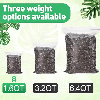 1.6QT Monstera Soil Potting Mix - Natural Organic Tropical Plant Soil for Improving Growth Rate, Sustainable Houseplants Growing Media for Indoor Bonsai Succulents Moisture Retention Drainage