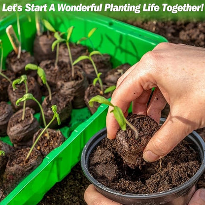ZeeDix 50 Pcs 36mm Seed Starter Peat Pellets for Seedlings, Compressed Seed Starter Potting Soil Plugs Plant Starter Pods Soil Pellets for Seed Starting Gardening Planting Flowers Herbs and Vegetables
