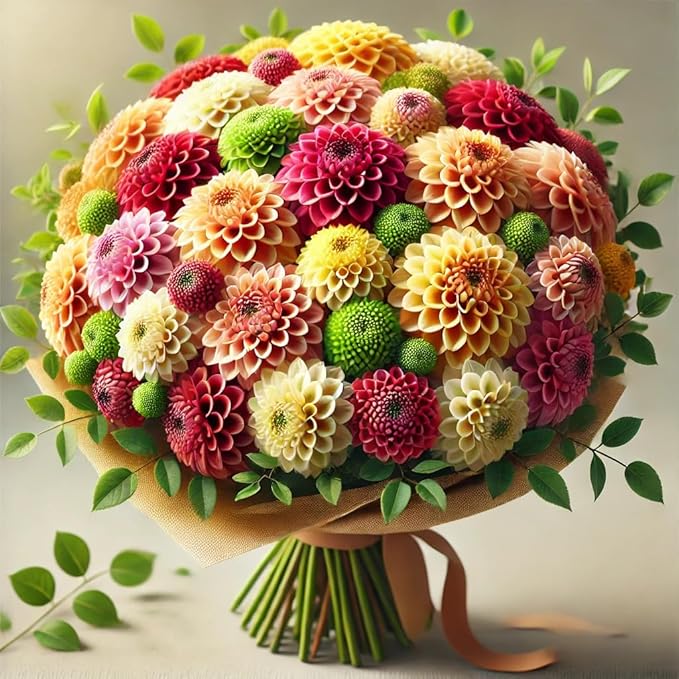 Seeds Dahlia Pompon Mix Annual Flowers
