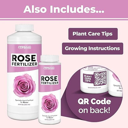 TPS NUTRIENTS Rose Fertilizer for Flowering Plants, Liquid Plant Food, 1 Gallon (128 oz)