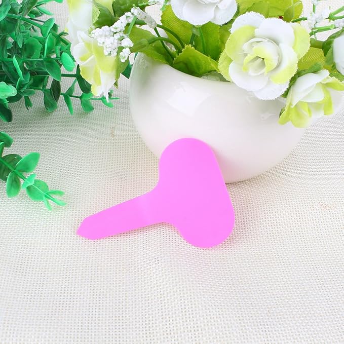 100PCS Plastic Plant Tags 2.6''*1.9''*1'' T-Type Nursery Garden Labels Markers ()
