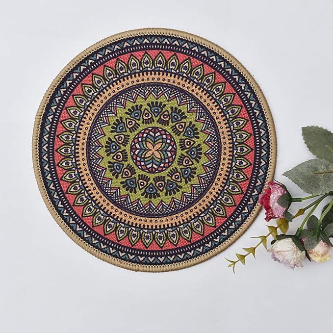K KILIPES 6pcs 8.5" Round Plant Coaster Mat for Gardening Indoor Outdoor Flower Pots Pad Non Slip Plant Mats for House Plants