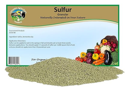 Organic Elemental Sulfur Fertilizer 90% 20 Pounds Acidic Soil Amendment, Hydrangea & Blueberry Fertilizer, Ideal for Garden Soil & Lawn Care - Lancaster Agricultural Products.