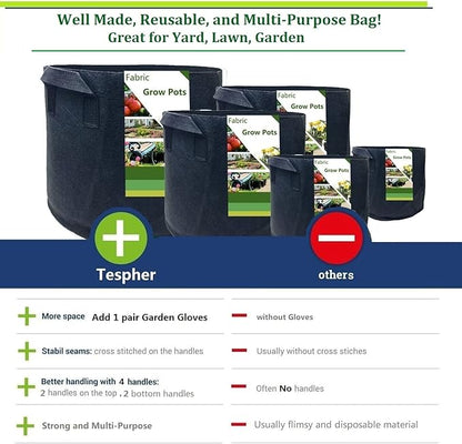 400 Gallon Big Raised Garden Bed Bag (70x24 inch) Large Plant Grow Bag for Tomato,Potato Planter,Herbs Veggies Planter,Flower Bed,Plant Container,Yard Waste,Lawn Debris,Leaf Bag with Gardening Gloves