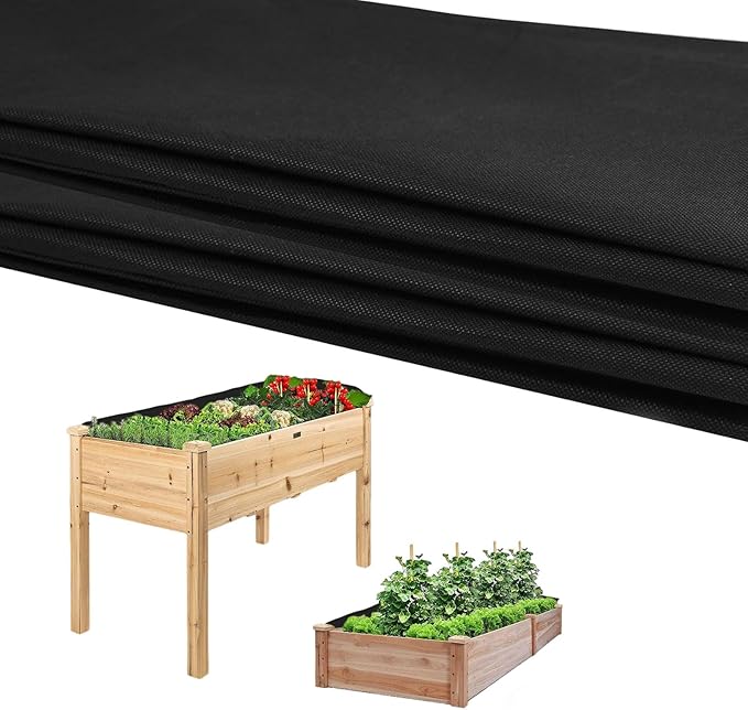 Fabric Liner for Large Veg Trough, 63 * 115 Inch Non Woven Fabric Plant Liners Outdoor Raised Bed Planter Liner for Plants, Garden Flower Pot, Keeps Soil Contained & Water Drained