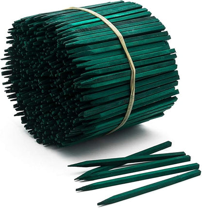 Royal Imports Green Wood Plant Stake, Floral Picks, Wooden Sign Posting Garden Sticks (Approx 100 Pcs) - 4 Inch