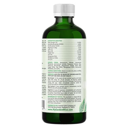 3-1-2 Liquid Fertilizer Concentrate with Micronutrients - Ideal Snake Plant Food for Sansevieria (Dracaena trifasciata), Indoor Plant Care (8 OZ)