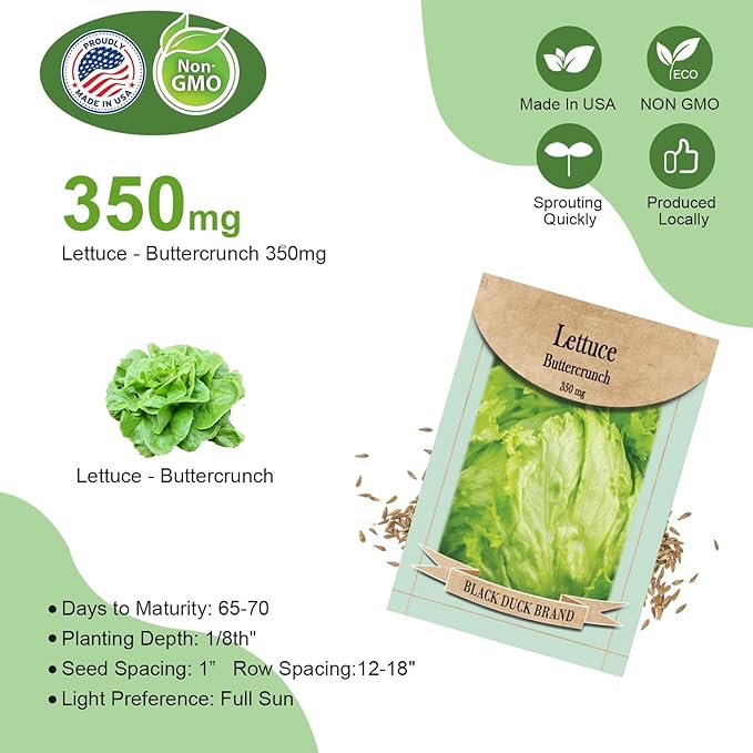 Gourmet Lettuce Seed Pod Kit for AeroGarden, iDoo, Ahopegarden, MuFGA with Nutrient Solution, Hydroponics Growing Kit for Indoor Garden System (12-Pod)