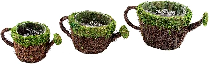 SuperMoss (55261) 9" Deco Watering Can Planter Basket, Large