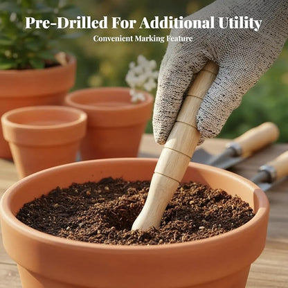 Garden Dibber with Measurement Lightweight Simple to Use 5.91inch Gardening Accessories Practical Handheld Bulb Planting Tool