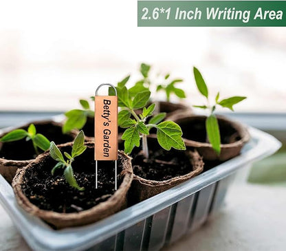 40 Pieces Metal Plant Labels 6 Inch Copper Metal Plant Tags Garden Label Markers Outdoor Planting Garden Markers for Plants Vegetables Herb Seedlings Flowers