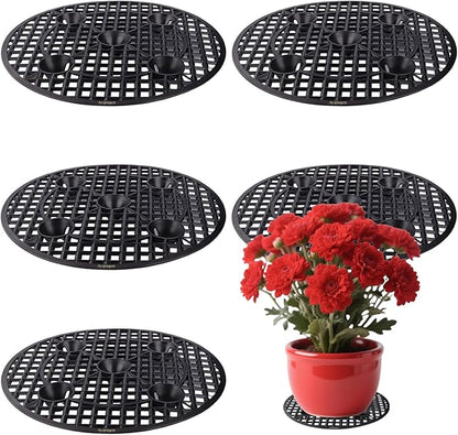 6 PCS 12" Plant Pot Risers for Indoor Outdoor Use Heavy Duty Plant Stands for Patio, Deck & Garden, Pot Elevators for Better Drainage, Surface Savers & Floor Protectors for Potted Plant