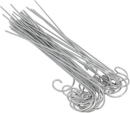 30PCS Plant Label Hooks for Outdoor Plants, Stainless Steel Plant Label Hooks Holder Garden Markers Stake Plant Sign Stake Rustproof Garden Tag Holder for Flower Pot Bonsai 200mm