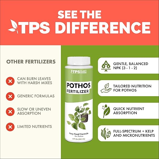 TPS NUTRIENTS Pothos Fertilizer for All Pothos Plants and Vines, Liquid Plant Food, 32 oz (1 Quart)