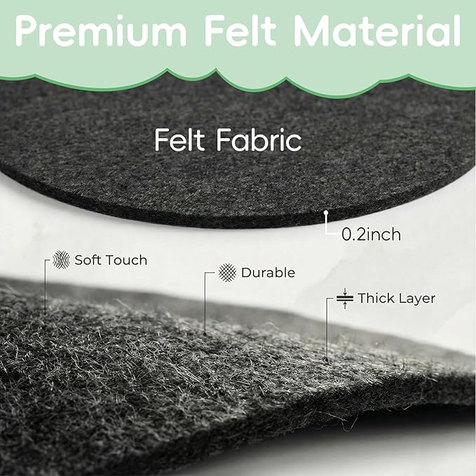 10 Inch Felt Plant Coasters, 4 Pcs Extra Thick Large Planter Coaster, Absorbent Fabric Plant Mats, Plant Coasters for House Plants