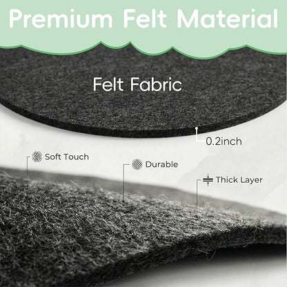 10 Inch Felt Plant Coasters, 4 Pcs Extra Thick Large Planter Coaster, Absorbent Fabric Plant Mats, Plant Coasters for House Plants