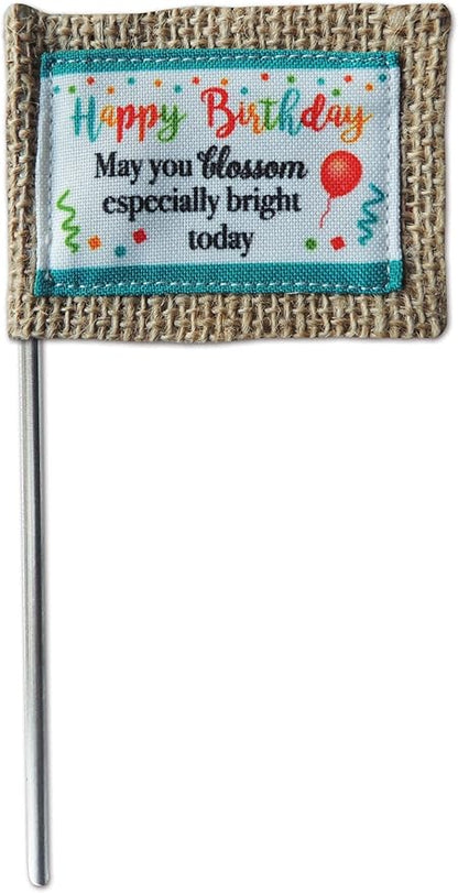 Cathedral Art Happy Birthday Flower Pick, One Size, Multi