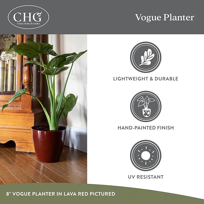 Classic Home and Garden Premiere Collection Planter, Vogue 8", Northern Lights