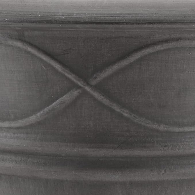 PSW Pot Collection Western Weave Planter Pot for Indoor and Outdoor Plants and Gardens, 14.5-inch, Dark Charcoal