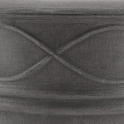 PSW Pot Collection Western Weave Planter Pot for Indoor and Outdoor Plants and Gardens, 14.5-inch, Dark Charcoal
