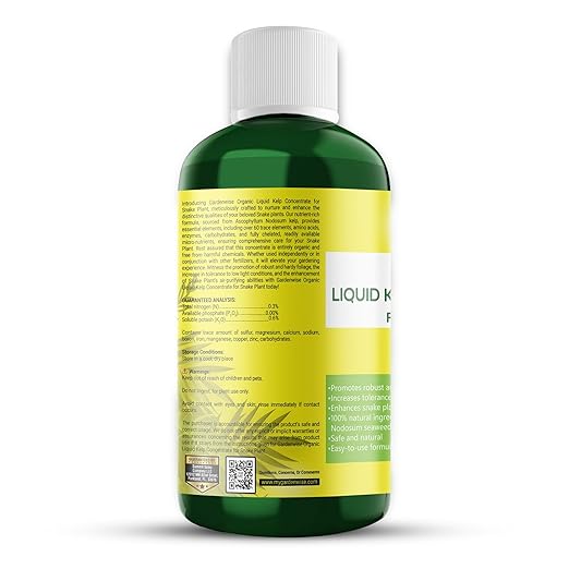 Organic Seaweed Kelp Liquid Fertilizer for Sansevieria - Snake Plant Food (16 OZ)