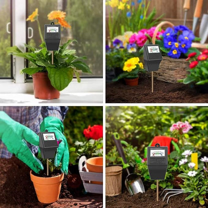 Soil Moisture Meter,Plant Hygrometer Moisture Sensor Plant Water Monitor for Potted Plants,Garden,Farm, Lawn(No Battery Needed)-Black