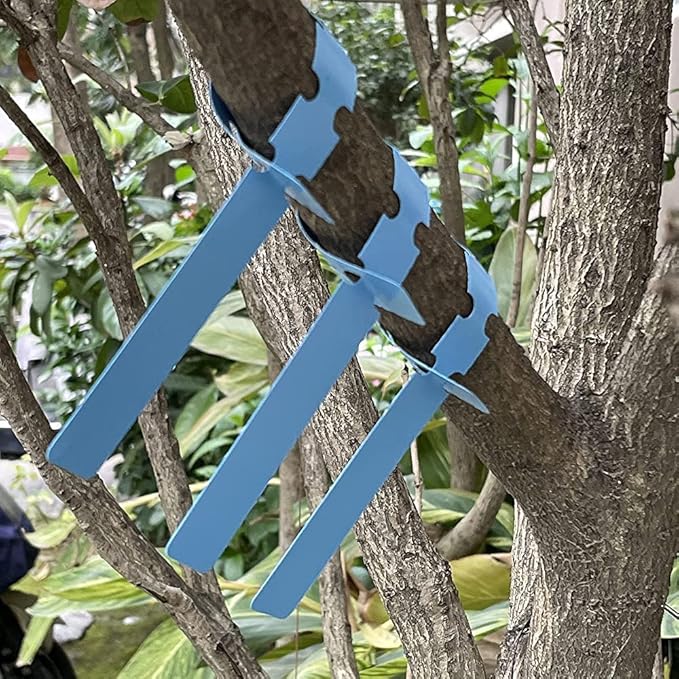 Kecoya 200pcs Plastic Plant Labels, Waterproof Plant Tree Tags and Labels, Wrap Around Plant Label Tags, Adjustbale Hanging Plant Tag and Labels. (Blue)