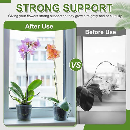 Chunful 30 Pcs 18.1 Inch Acrylic Plant Stakes Garden Stakes Clear Orchid Stakes Clear Plant Sticks Potted Plant Support Stakes for Supporting Vines Grow Upright