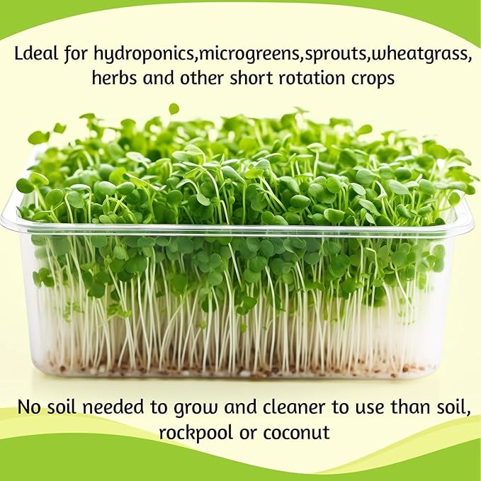 1Roll 5" X 197" Hydroponic Grow Pads, Seed Sprouting Mat, Microgreens Growing Kit, Indoor Organic Production for Wheatgrass Sprouts Starter Tray