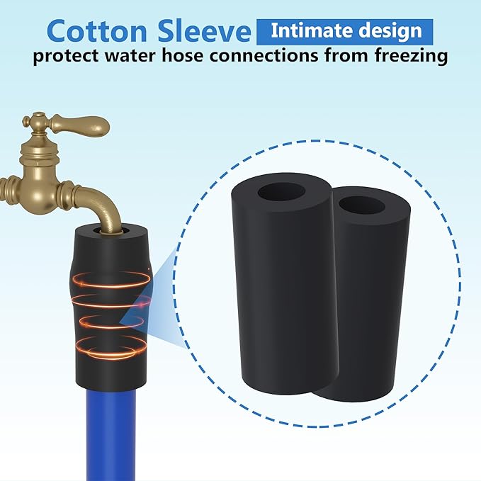 KORVOS 75FT RV Heated Water Hose, Heated Hose with Insulation Sponge Anti-freeze and Leak-proof, Lead-free BPA Clean and Safe Heating Water Hose, Heater Garden Hose Suitable for RV&Camping