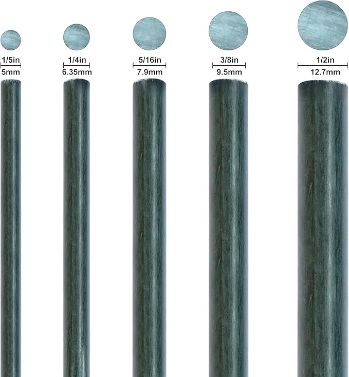 Plant Stakes 60inch 20pack, 1/2inch Diameter Garden Stakes, Garden Poles Tree Stake for Cucumber Potato Fence, Never Rust, 5ft Long