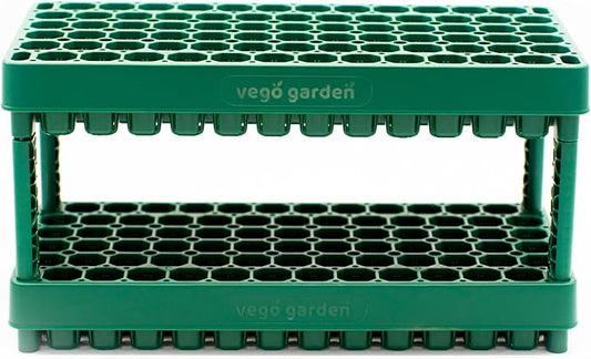 Vego garden 2 Set 76 Cells Seed Starter 10" x 20" Tray Stackable Seedling Starting Germination Trays for Plants Planting Vegetables Herbs Flowers,