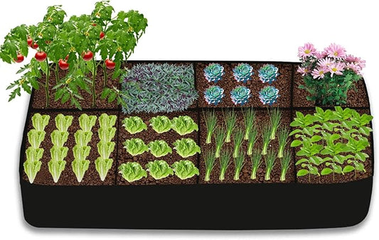 128 Gallon Breathable & Durable Fabric Grow Bags - 3x6FT Heavy Duty Nonwoven Fabric Pots for Indoor Outdoor Vegetable and Flower, Perfect for Spring and Summer Gardening
