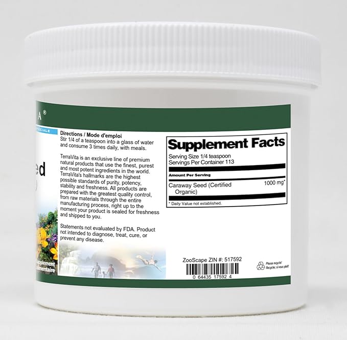 Caraway Seed (Certified Organic) Powder (4 oz, ZIN: 517592) - 3 Pack